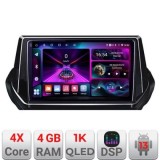 Navigatie Peugeot 2008 2020- Android radio gps internet 4+64 InCell Display 1K Kit-209-RK-2020+EDT-E209-RK CarStore Technology