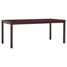vidaXL Masă de bucătărie, maro &icirc;nchis, 180 x 90 x 73 cm, lemn de pin