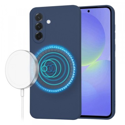 Husa MagSafe pentru Samsung Galaxy A36 A366, Techsuit, SoftFlex, Bleumarin foto