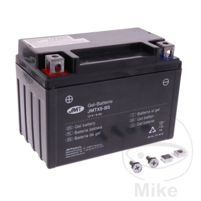 MBS Baterie moto fara intretinere cu gel 12V9Ah YTX9-BS JMT, Cod Produs: 7073935MA foto