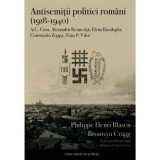 Antisemitii politici romani (1918-1940). A. C. Cuza, Alexandru Resmerita, Elena Bacaloglu, Constantin Zoppa, Titus P. Vifor - Philippe Henri Blasen, B