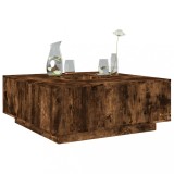 vidaXL Măsuță de cafea stejar fumuriu 100x100x40 cm din lemn prelucrat