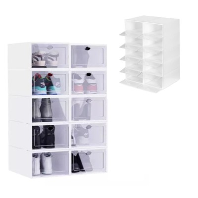 Dulap modular pentru pantofi cu 10 compartimente, plastic foto