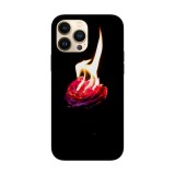 Husa compatibila cu Apple iPhone 14 model Fire rose, Silicon, TPU, Viceversa, Transparent, Carcasa