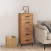 Gossi dulap cu sertare, 42x35x110 cm, lemn masiv de pin reciclat