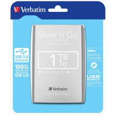 Hard disk extern Verbatim Store n Go 1TB 2.5 inch USB 3.0 Silver foto