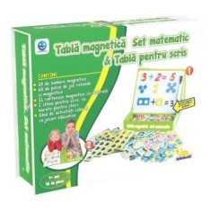 Joc educativ Smile Games, Set matematic cu tabla pentru scris, 98 piese