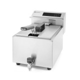 Friteuza electrica profesionala Master Cook, 8 litri, 3500W, termostat 0-190 gr C, inox18/10, cos special inclus, dimensiuni 300x515x345 mm