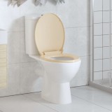 vidaXL Capac WC cu &icirc;nchidere silențioasă, eliberare rapidă, bej, oval 145821