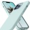 Huse silicon antisoc cu microfibra pentru Iphone 14 Pro Max Turcoaz