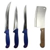 Set profesional de macelarie, filetat, dezosat, transat, injunghiat, 3 cutite, satar