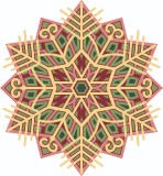 Cumpara ieftin Sticker decorativ, Mandala, Multicolor, 64 cm, 4983ST, Oem