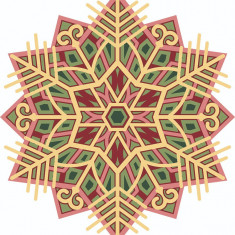 Sticker decorativ, Mandala, Multicolor, 64 cm, 4983ST