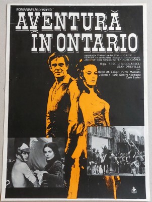Aventura in Ontario - Afis film romanesc, Romaniafilm 1969, cinema Epoca de Aur foto