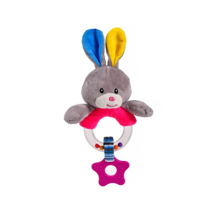 Jucarie Zornaitoare din Plus, model Iepuras Gogoasa, Multicolor, ATU-087187
