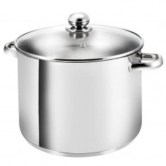 Oala din inox Grunberg, 22.5 l, 34 cm, capac din sticla