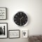 vidaXL Ceas perete mecanism cuarț, higrometru/termometru, negru, 30 cm 50624