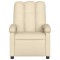 Fotoliu rabatabil electric, crem, material textil - 9