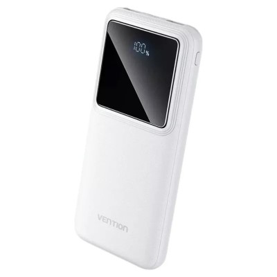 POWER BANK Vention 10000mAh/37Wh, 22.5W , 2 x USB, 1 x USB Type-C, 1 x Micro USB, digital display pt. status baterie, max. 3A, alb, &amp;amp;quot;FHKW0&amp;amp;quot; foto