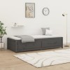 VidaXL Pat de zi, gri, 90x200 cm, lemn masiv de pin