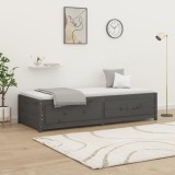 VidaXL Pat de zi, gri, 90x200 cm, lemn masiv de pin 821591