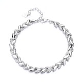 Cumpara ieftin Bratara argint 925, JW1228, model frunze, placata cu rodiu