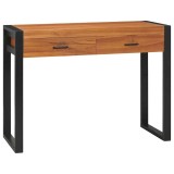 Cumpara ieftin Birou cu 2 sertare, 100x40x75 cm, lemn de tec
