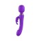 Vibrator Wand&amp;Rabbit Great Mix, 10+10 Moduri Vibratii Puternice, Silicon, USB, Mov, 24.6 cm, Mokko Toys, Velvet Obession