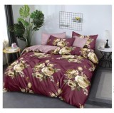 Cumpara ieftin Lenjerie pat dublu,bumbac finet,6 piese,cearceaf cu elastic 180x200cm, cearceaf pilota 200x230cm, 2 fete de perna 50x70, 2 fete de perna 70x70-A1124