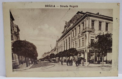 BRAILA , STRADA REGALA , CARTE POSTALA , 1932 foto