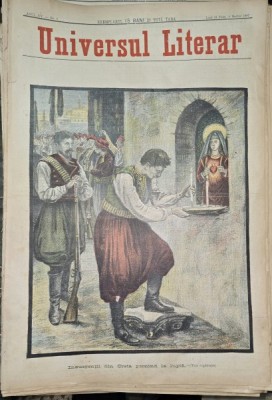 Revista Universul Literar nr.8/1897 pe coperta insurgentii din Creta pornind la lupta foto