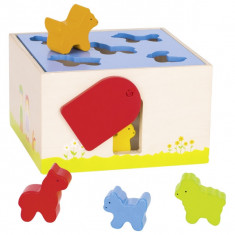 Cutie de lemn cu sortare forme animalute - Set educativ multicolor foto