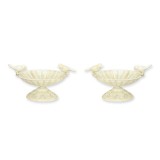 Set doua bai pentru pasarele din fonta antichizata HA-100W