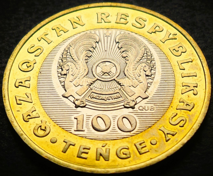 Moneda exotica bimetal 100 TENGE - KAZAHSTAN,anul 2020 *cod 3761 UNC - ER JIGIT