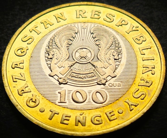 Moneda exotica bimetal 100 TENGE - KAZAHSTAN,anul 2020 * cod 3761 UNC - ER JIGIT