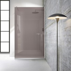 Paravan dus walk-in Aqua Roy INOX, sticla 8 mm bronz, securizata, anticalcar, 70x195 cm