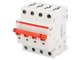 Separator-&icirc;ntrerupător 4 poli pentru șină DIN 63A 400VAC