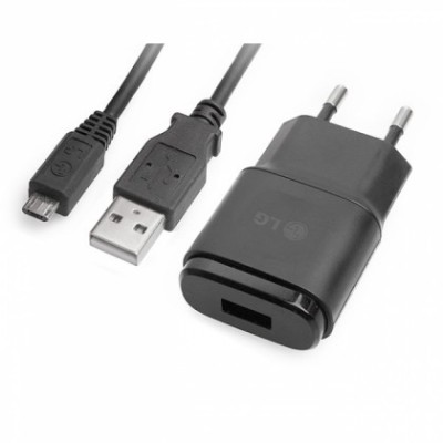 Incarcator retea LG MCS-02ER + Cablu Micro USB DC03BK-G Negru Original foto