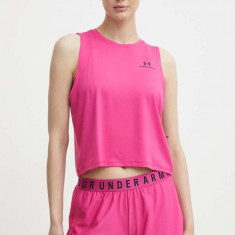 Under Armour top de antrenament Rush Energy culoarea roz