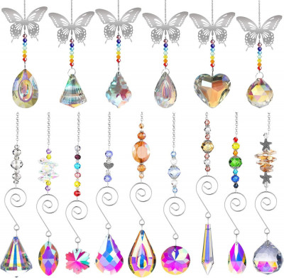 1 bucăți cristale Suncatchers, CDIYTOOL margele agățate cristal fluture colorat foto