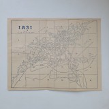 Planul Orasului Iasi / Harta orasului Iasi, tiparit in anul 1925, 30,5 x 23 cm / Moldova / Romania