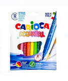 Set 12 carioci lavabile cu varf tip pensula , CARIOCA ACQUARELL