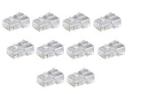 Set 10 mufe internet RJ45 CAT5 8p8c cablu push rotund Goobay 58627-10
