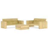 Set mobilier de gradina, 3 piese, lemn de pin tratat GartenMobel Dekor, vidaXL