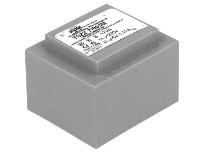 Transformator &icirc;ncapsulat 7VA 230VAC 6V