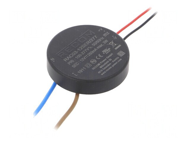 Convertor AC/DC 3W 12VDC RAC03-12SER/277