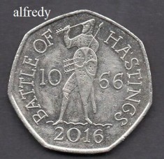 Anglia Marea Britanie 2016 50 Pence, Comemorativa, Hastings 1066