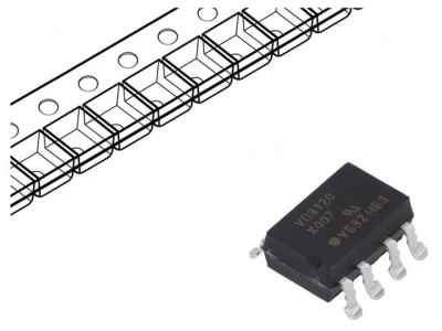 Optocuplor SMD 1 Canal Controler IGBT 5,3kV Gull Wing 8 Pini foto