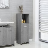 VidaXL Dulap de baie, gri sonoma, 30x30x95 cm, lemn prelucrat