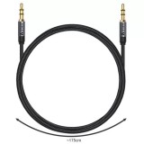 Cablu AUX 3.5mm, 1.75m, Conectori Aur, Izoxis - Sunet Hi-Fi, Anti-Incurcare, Cupru, PVC, Nailon